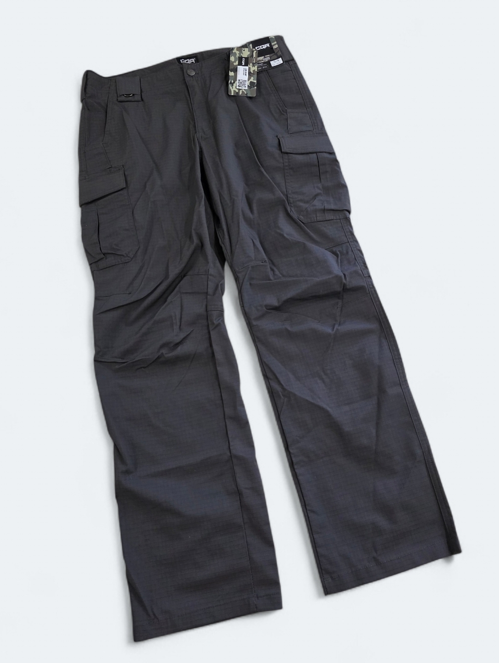 NWT CQR Women's Tactical Cargo Pants Size 12 R Gray Ripstop Hiking Work